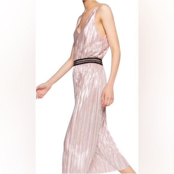 Zara Metallic Pink Pleated Top - Picture 10 of 11